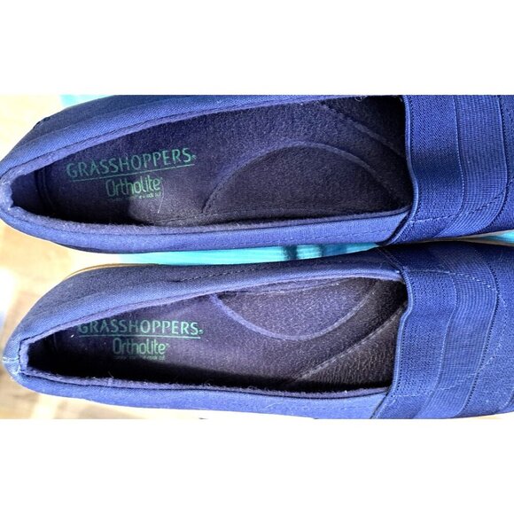 Grassshoppers Ortholite Women's 11M Navy Blue Flats FLAW - Picture 4 of 11